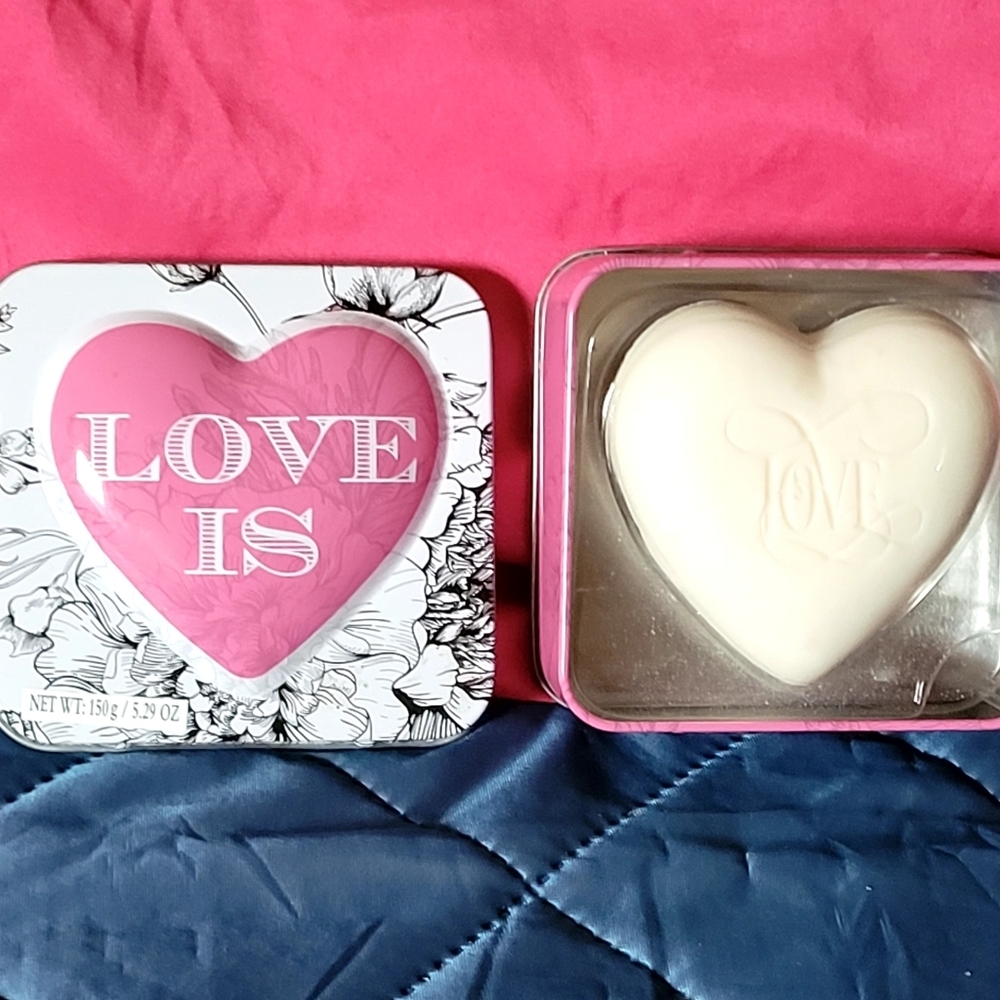 Luxury soap 'Love Is' with rose petal fragrance. This soap will clean and leave